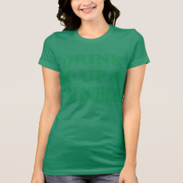 St patrick's day dra uppåt tee shirt