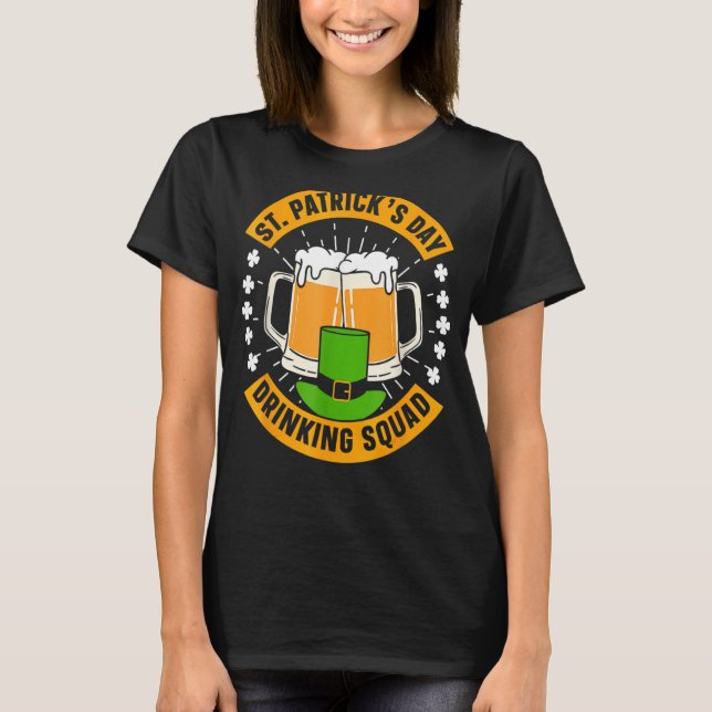 St patrick's day Drag kvadratisk St patricks day I T Shirt (Framsida)