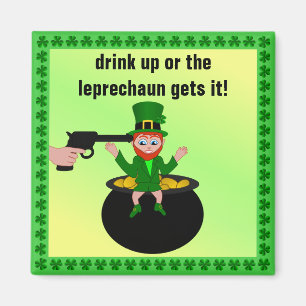 St patrick's day Drag upp kvadratiskt nät Magnet