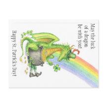 St. Patrick's Day Dragon-vykort