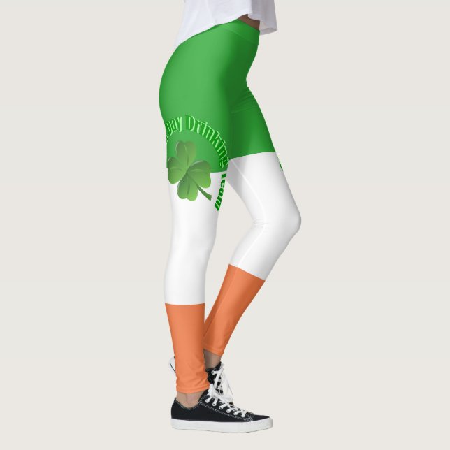 St patricks day drickteam Irish flagga Leggings (Höger)