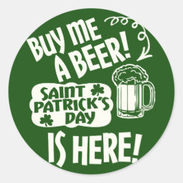 St patricks day Drink-inbjudningar Runt Klistermärke