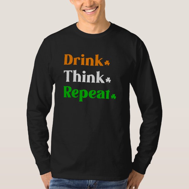 St Patricks Day Drinking Shamrock Beer Irish  1 T Shirt (Framsida)