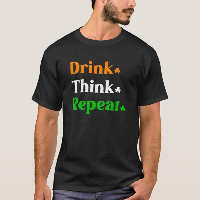 St Patricks Day Drinking Shamrock Beer Irish  1 T Shirt (Framsida)