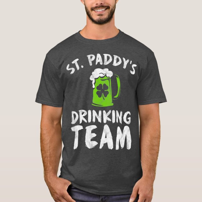 St patricks day Drinking Team Manar Group Squad T Shirt (Framsida)