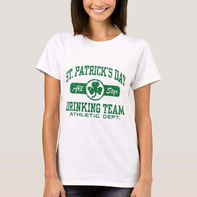 St. Patrick's Day Drinking Team T-shirt (Framsida)