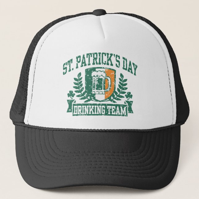 St. Patrick's Day Drinking Team Truckerkeps (Framsida)