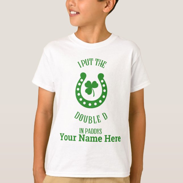 St patricks day: dubbla D i Paddys T Shirt (Framsida)