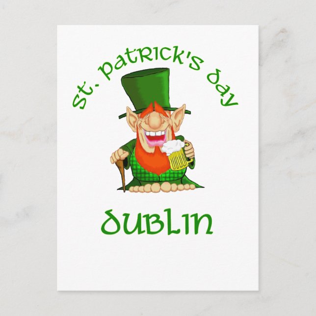St patrick's day~ Dublin Vykort (Framsida)