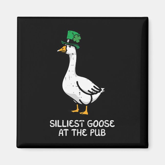 St Patricks Day Dummaste Gås Pub Saint Pattys Mig Magnet (Framsidan)
