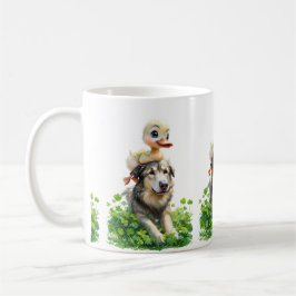 St. Patrick's Day Duo: Duckling och Irish Wolfhoun Kaffemugg