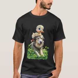 St. Patrick's Day Duo: Duckling och Irish Wolfhoun T Shirt
