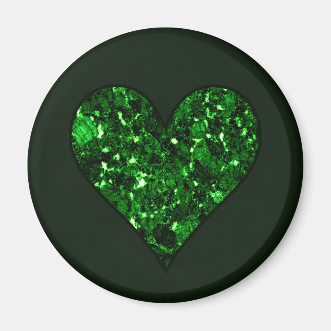 St. Patrick's Day Emerald Heart Magnet (Framsidan)