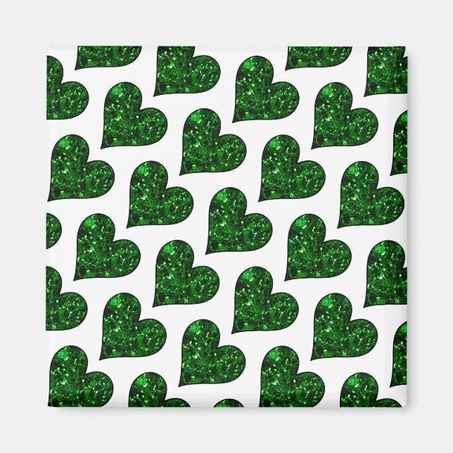 St. Patrick's Day Emerald Heart Magnet (Framsidan)