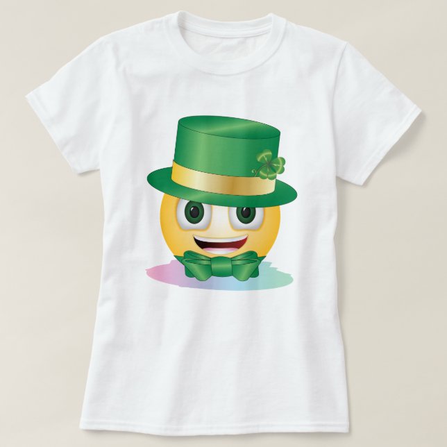 St Patrick's Day Emoji T Shirt (Design framsida)