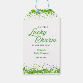 St Patricks Day En liten lyckosam charm Baby Showe Presentetikett