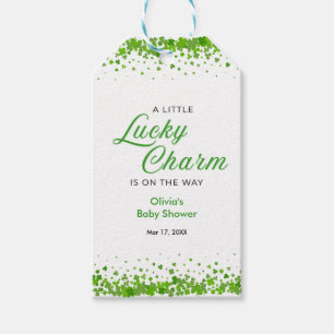 St Patricks Day En liten lyckosam charm Baby Showe Presentetikett