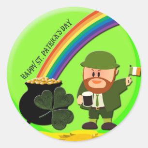 St. Patrick's Day End of Rainbow Runt Klistermärke