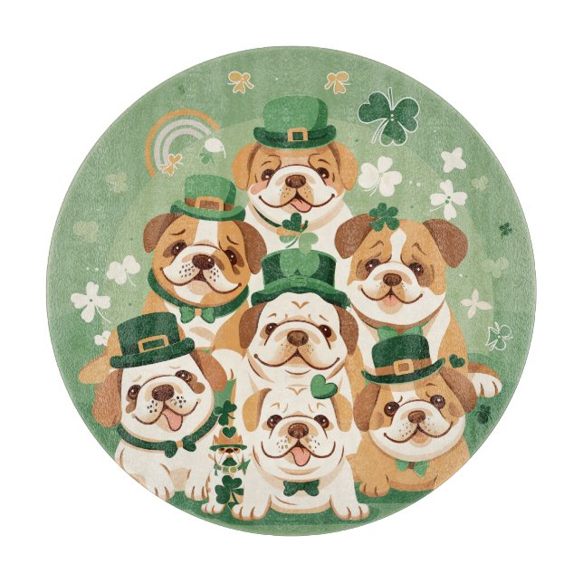 St. Patrick's Day English Bulldog (Framsidan)