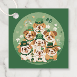 St. Patrick's Day English Bulldog Gåvor Etiketter