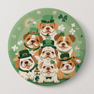 St. Patrick's Day English Bulldog Knapp