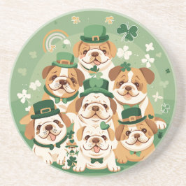 St. Patrick's Day English Bulldog Underlägg