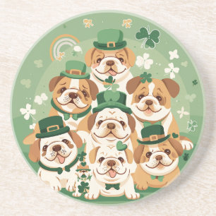 St. Patrick's Day English Bulldog Underlägg