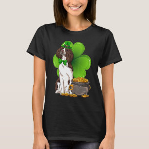 St patrick's day English Springer Spain Shamrock T Shirt