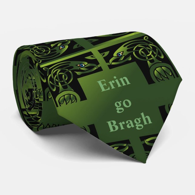 St. Patrick's Day Erin går Bragh Celtic Design Tie Slips (Rullad)