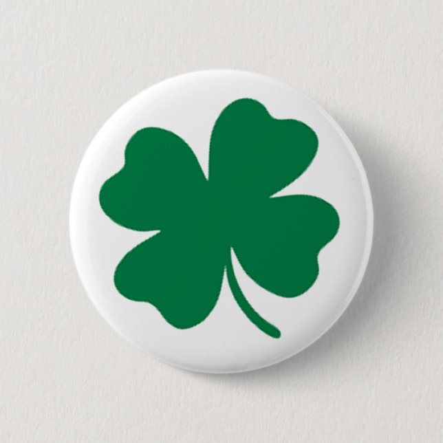 St. Patrick's Day Essential: Grönt Shamrock Button Knapp (Framsida)