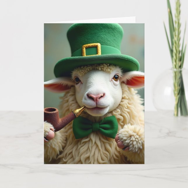 St. Patrick's Day Ewe Card Helgkort (Framsida)