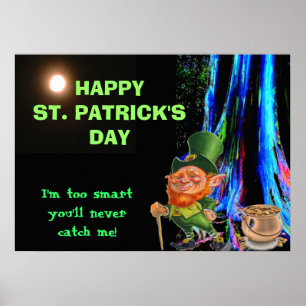 ST. PATRICKS DAY, FÅNGA MIG LEPRECHAUN-poster Poster