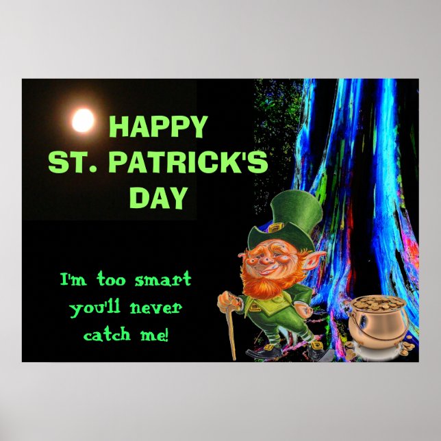 ST. PATRICKS DAY, FÅNGA MIG LEPRECHAUN-poster Poster (Framsidan)