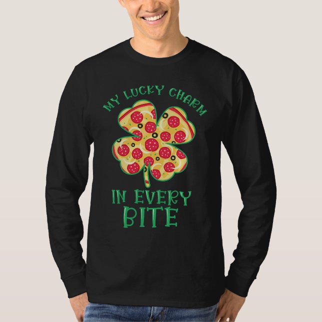 St Patrick's Day Fast Food Shamrock Pizza Saint Pa T Shirt (Framsida)