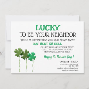 St Patrick's Day Fastighetsfrämjande Julkort