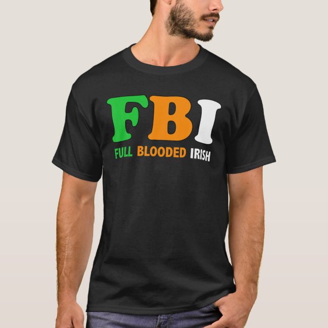 St.Patrick's Day FBI-Fullt Blockerade iriska T Shirt (Framsida)