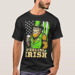 St Patricks Day Feeling Irish Funny Beer USA-flagg T Shirt