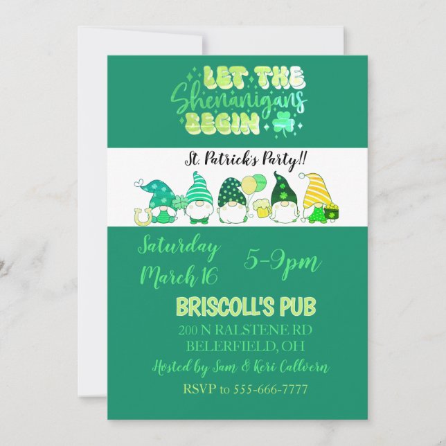 St. Patrick's Day-fest invitación (Framsida)
