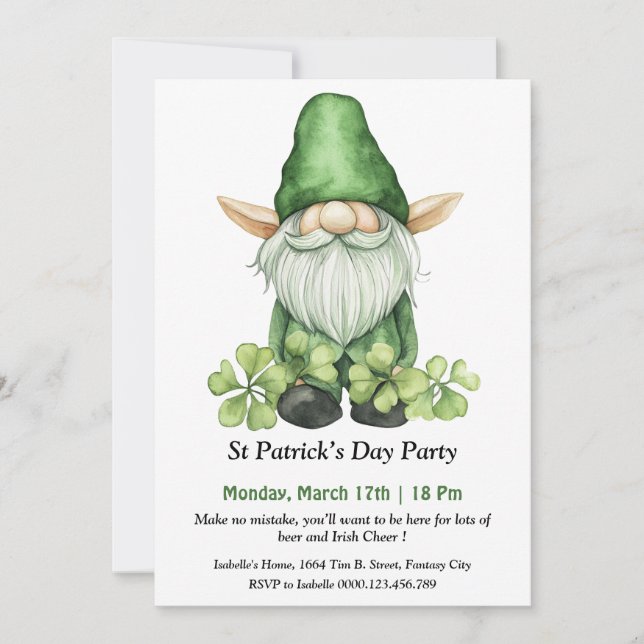 St. Patrick's Day-fest Invitation Inbjudningar (Framsida)