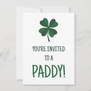 St. Patrick's Day-fest Paddy-inbjudan Inbjudan