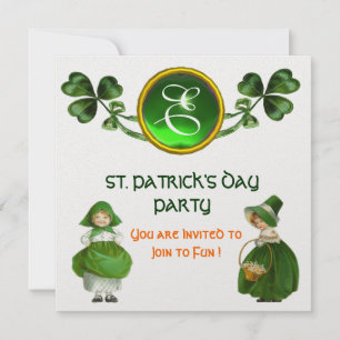 ST. PATRICK'S DAY FEST SPEGELSMARAGD MONOGRAM INBJUDNINGAR