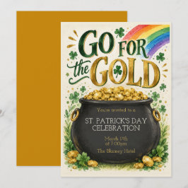 St. Patrick's Day Festinladning | Guldgryte Inbjudningar