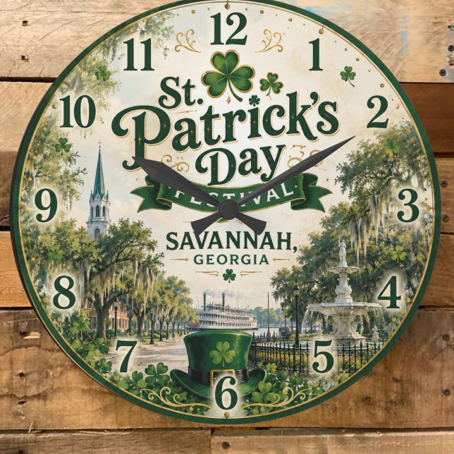 St. Patrick's Day Festival Savannah Georgia Irish Stor Klocka (Skapare uppladdad)