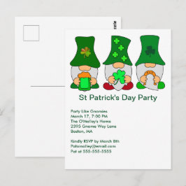 St Patricks Day Fests Gnomies Inbjudan
