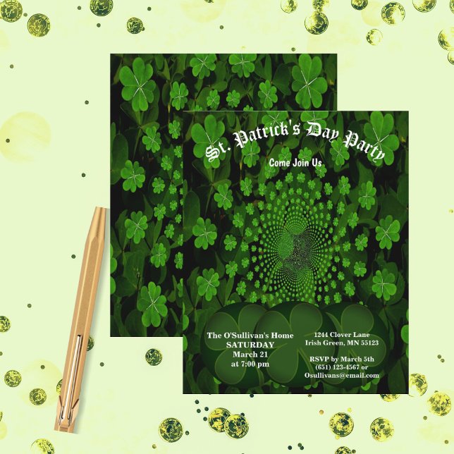 St Patricks Day Festsälj Klöver Kalejdoskop Papper (Skapare uppladdad)