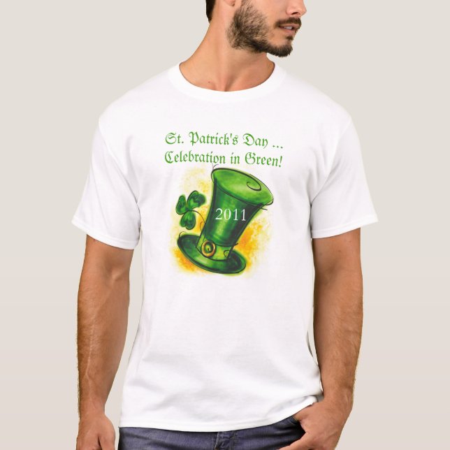 St. Patrick's Day ...Firande i Grönt T-Shirt (Framsida)