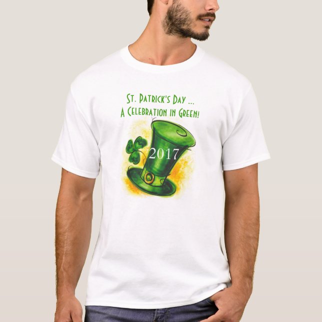 St. Patrick's Day ...Firande i Grönt T-Shirt (Framsida)