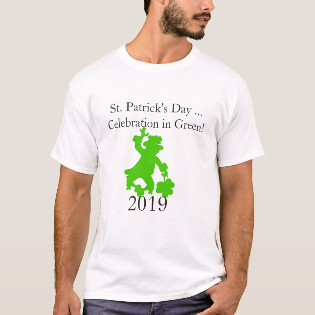 St. Patrick's Day ...Firande i Grönt T-Shirt (Framsida)