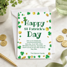 St. Patrick's Day firande inbjudan