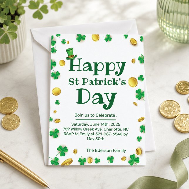 St. Patrick's Day firande inbjudan  (Skapare uppladdad)